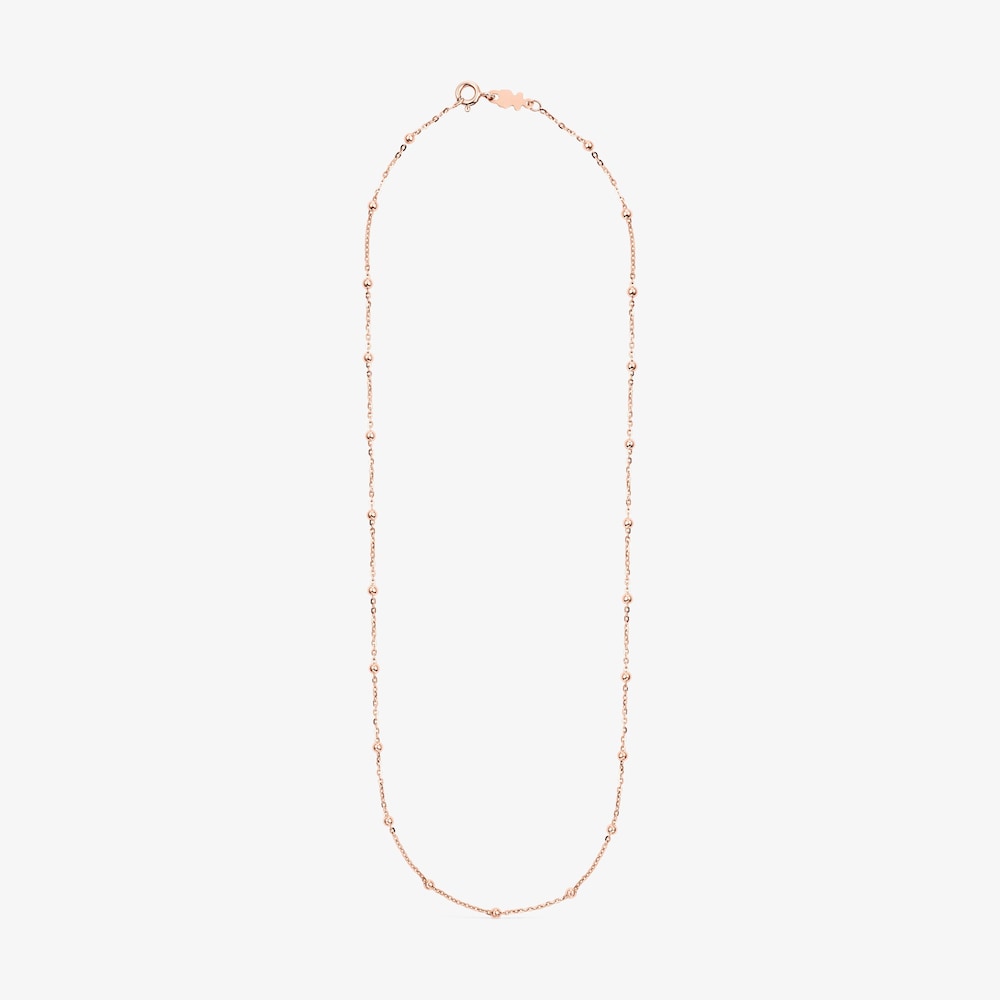Collier ras du cou en argent plaqu&eacute; or rose 18&nbsp;ct et billes TOUS Chain