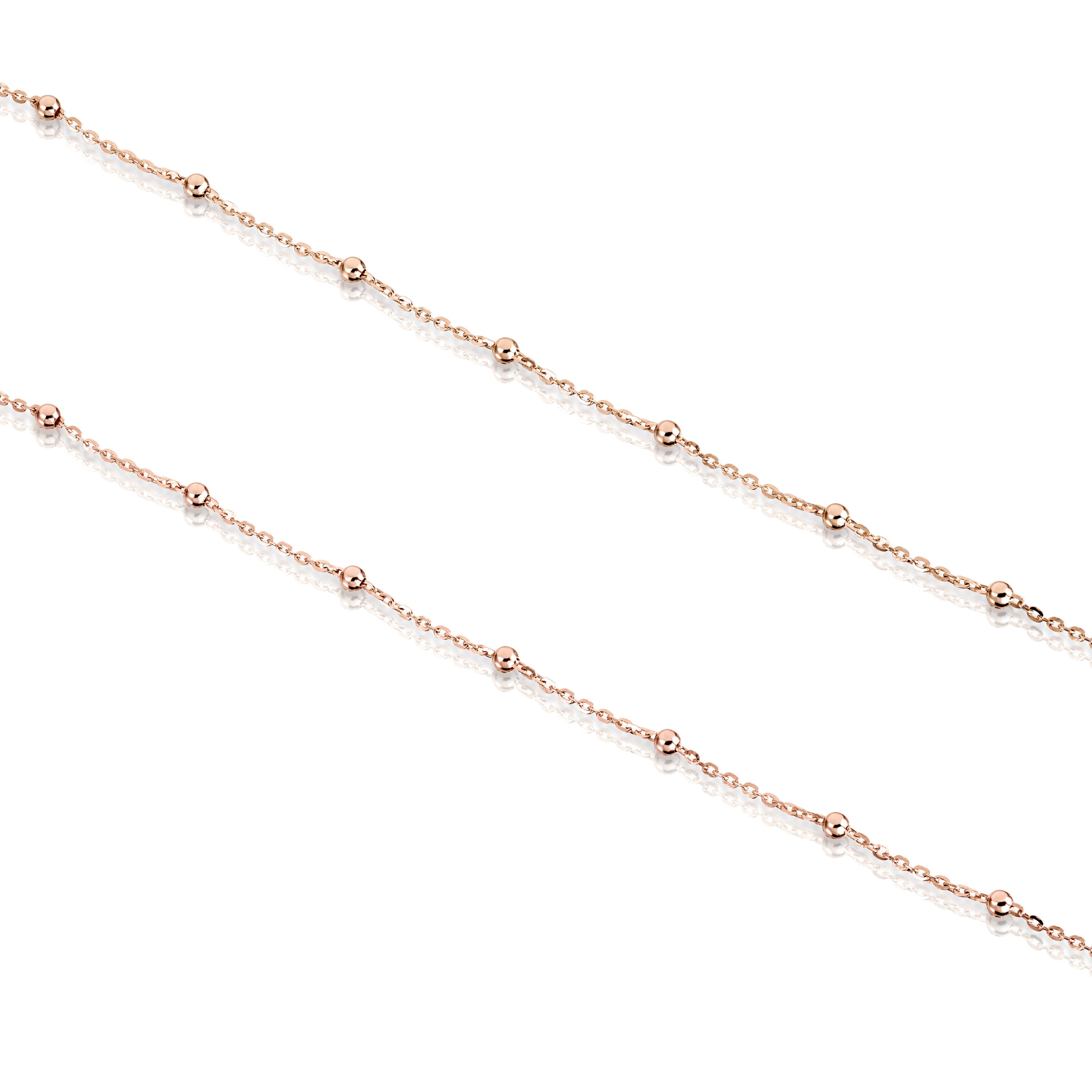 Choker with 18kt rose-gold plating over silver and balls TOUS Chain