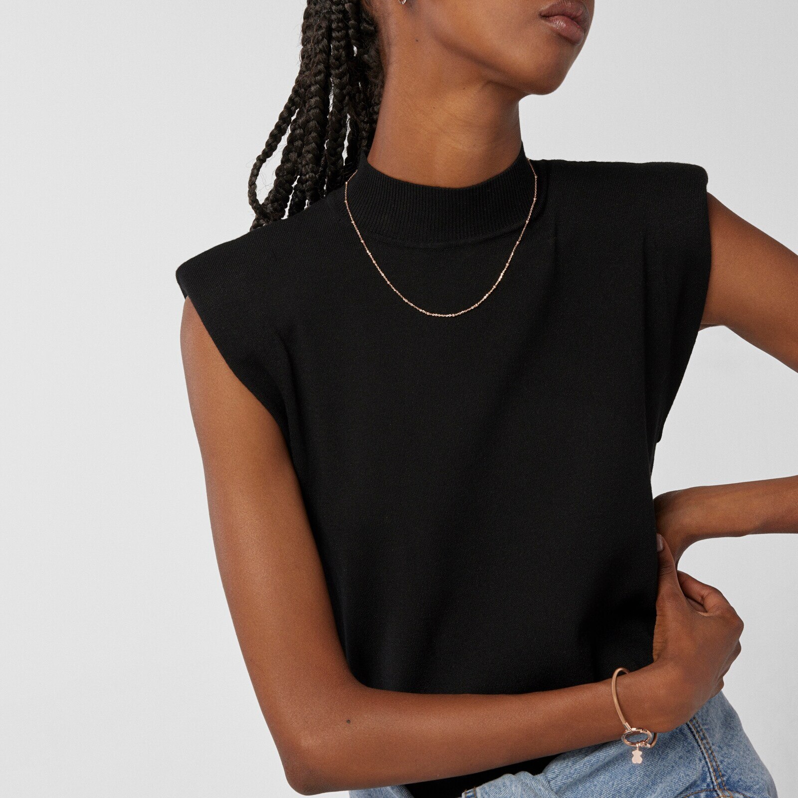 Choker with 18K rose-gold vermeil and balls TOUS Chain