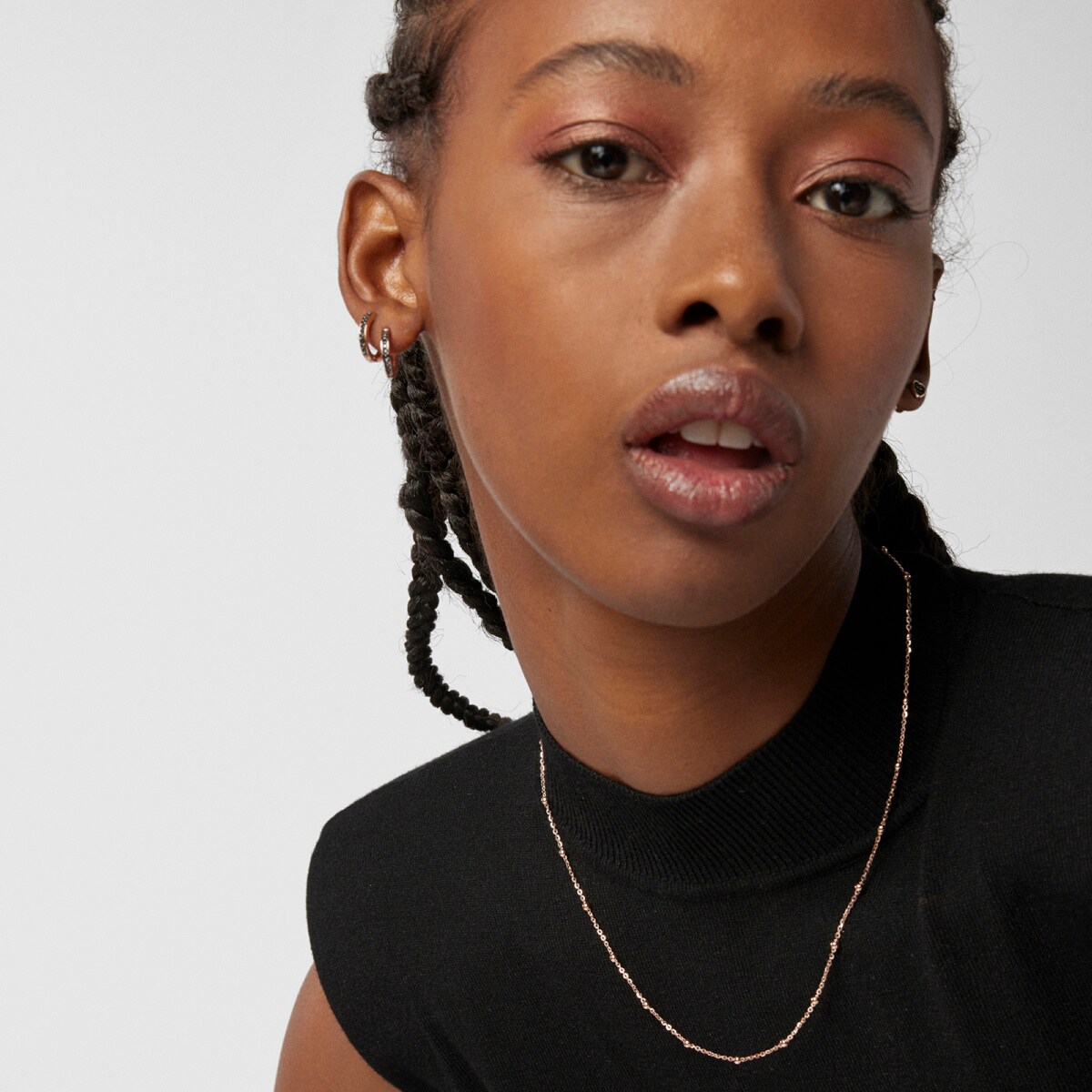 Choker with 18kt rose-gold plating over silver and balls TOUS Chain