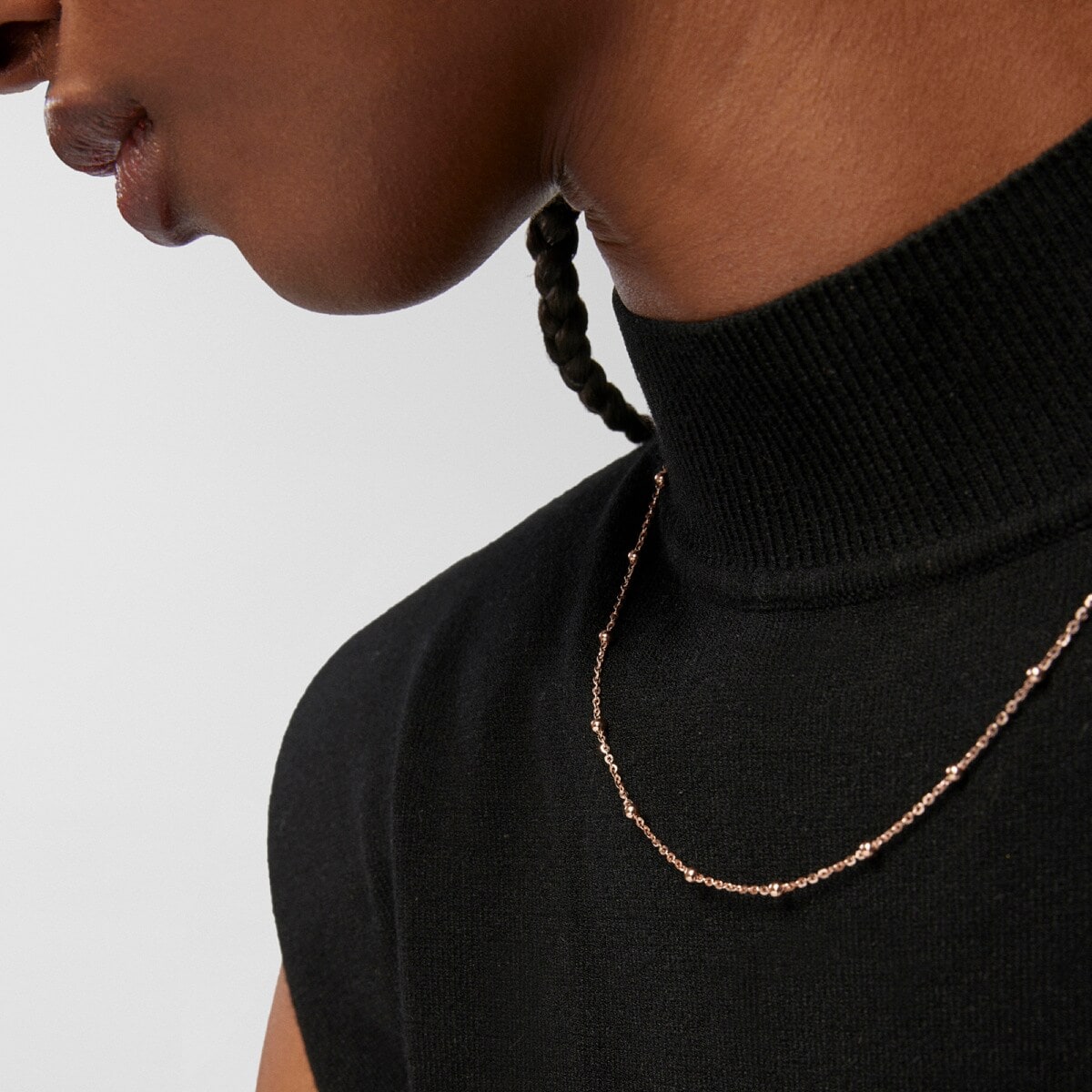 Choker with 18kt rose-gold plating over silver and balls TOUS Chain