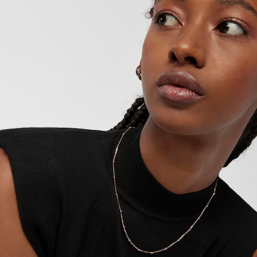 Choker with 18kt rose-gold plating over silver and balls TOUS Chain