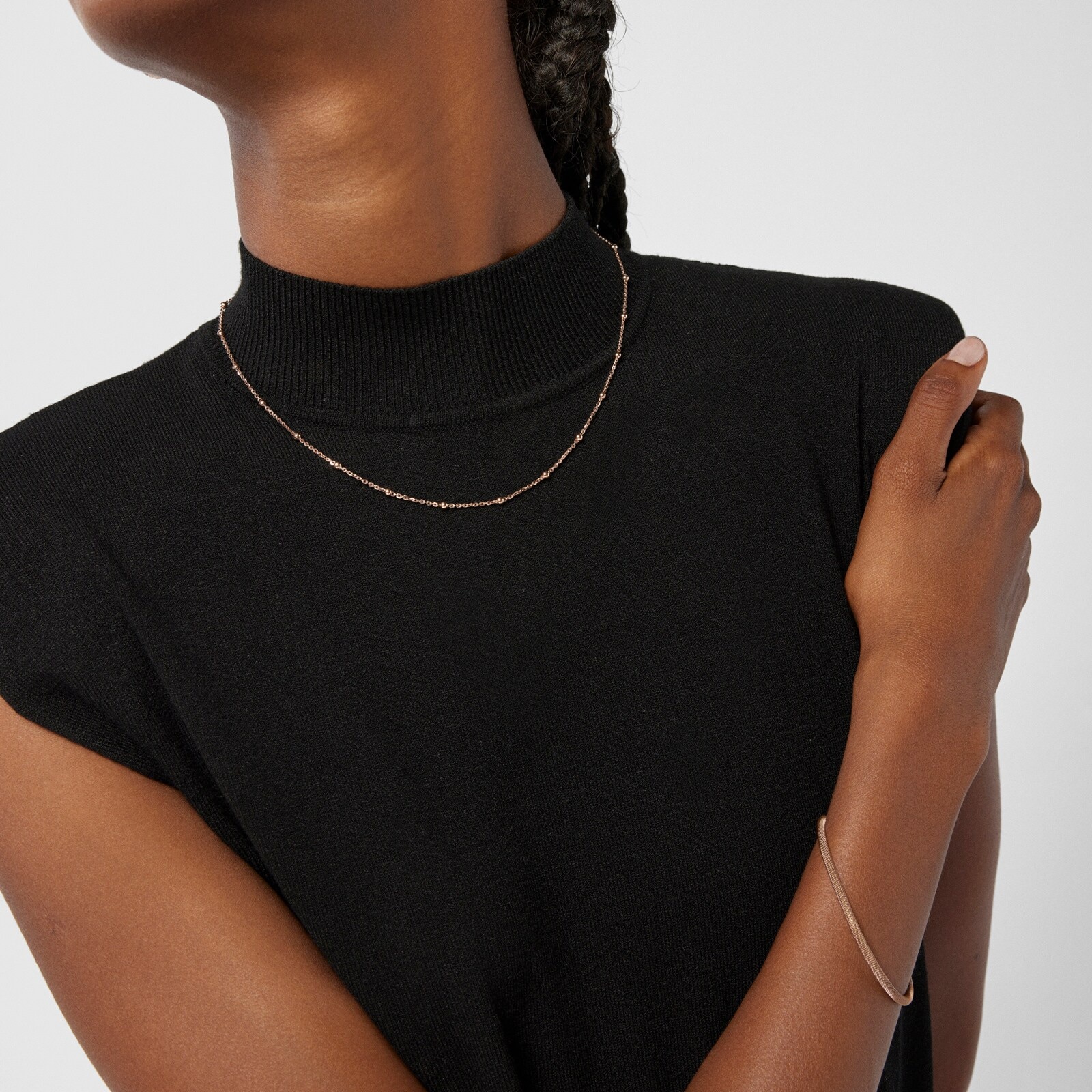 Choker with 18K rose-gold vermeil and balls TOUS Chain