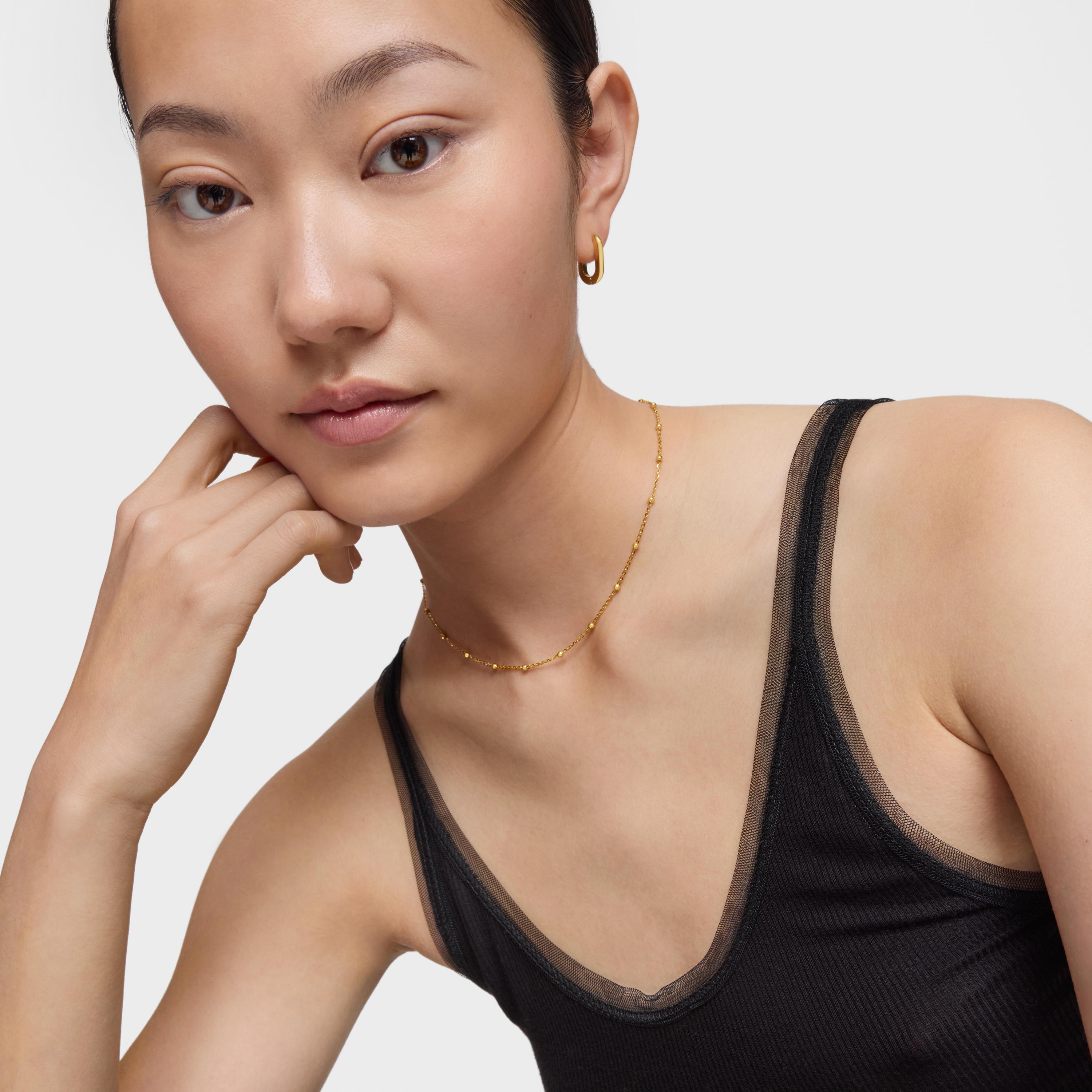 Choker with 18kt gold plating over silver and alternating balls TOUS Basics