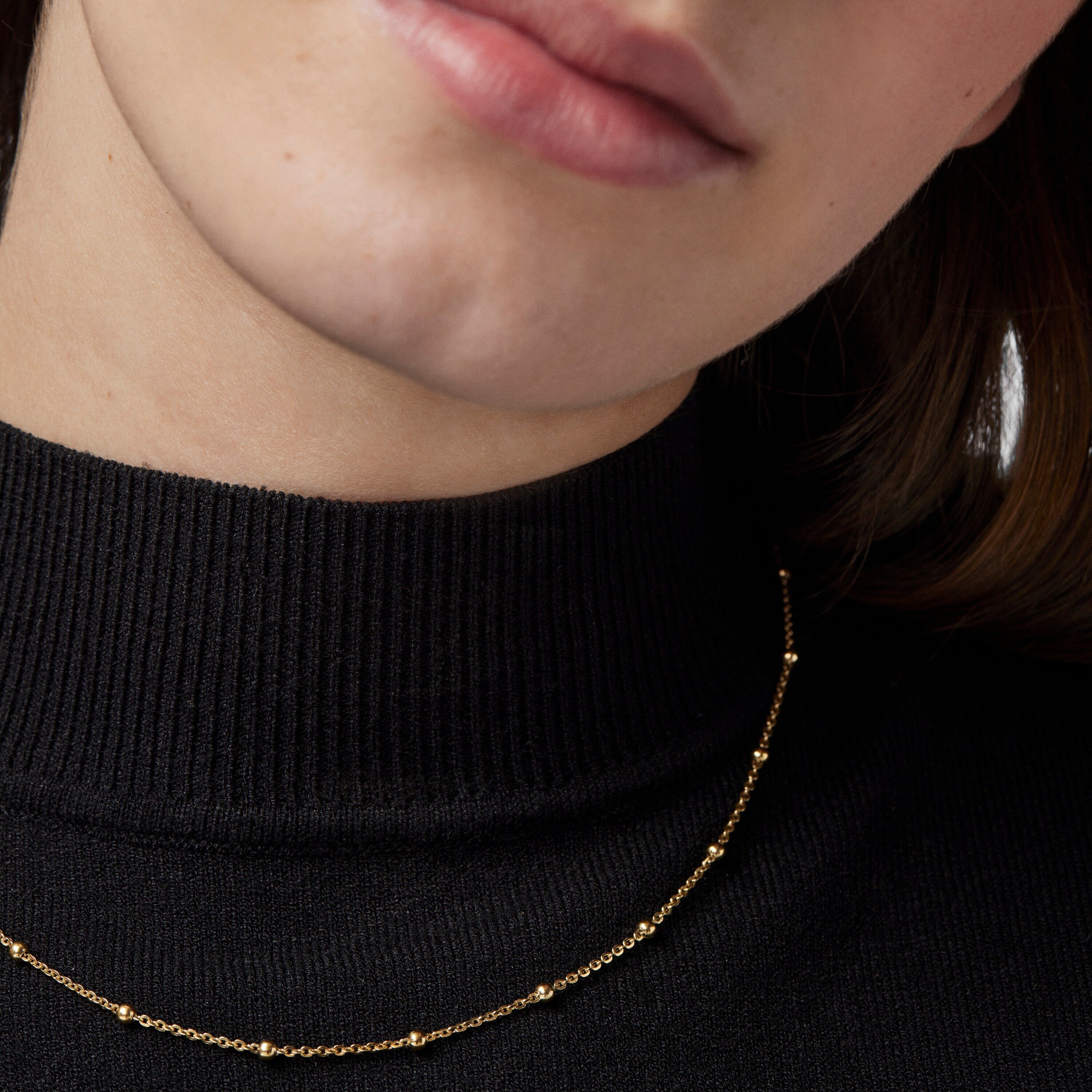 Choker with 18kt gold plating over silver and alternating balls TOUS Basics