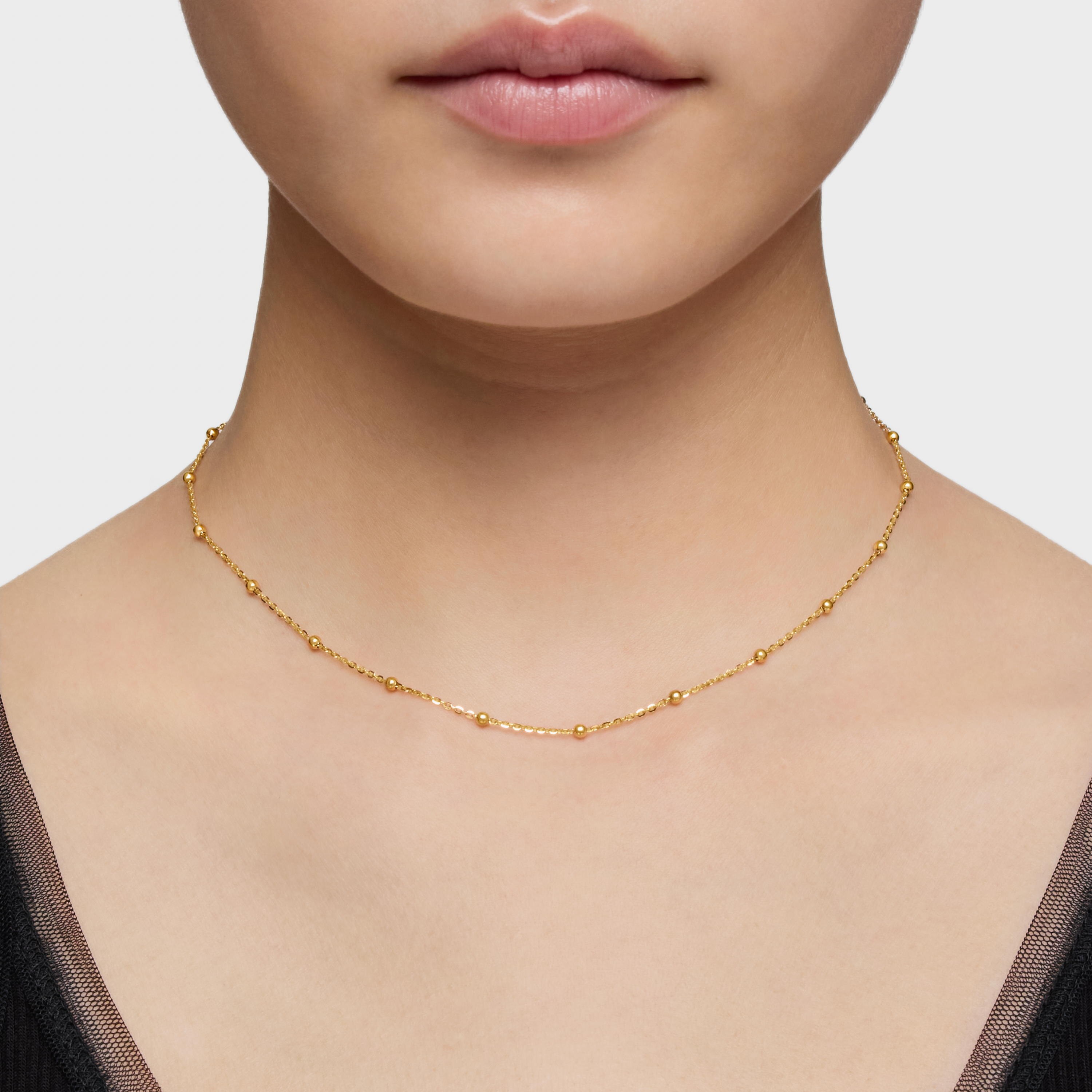 Choker with 18kt gold plating over silver and alternating balls TOUS Basics