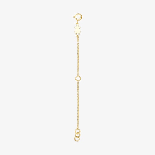 Alargador de collar con ba&ntilde;o de oro 18 kt sobre plata TOUS Basics