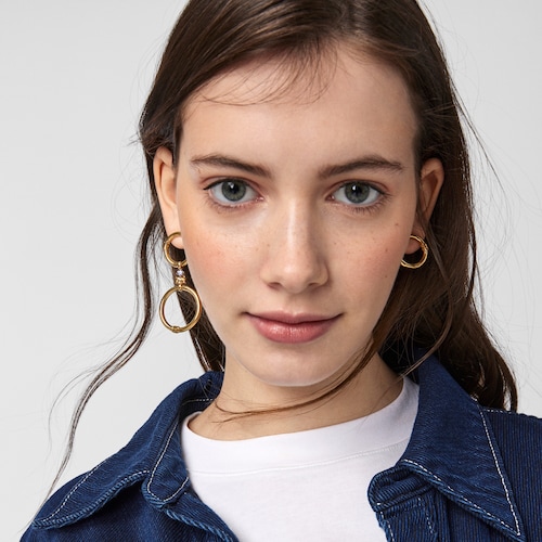 Colgante con baño de oro 18 kt sobre plata y iolita y citrino Hold