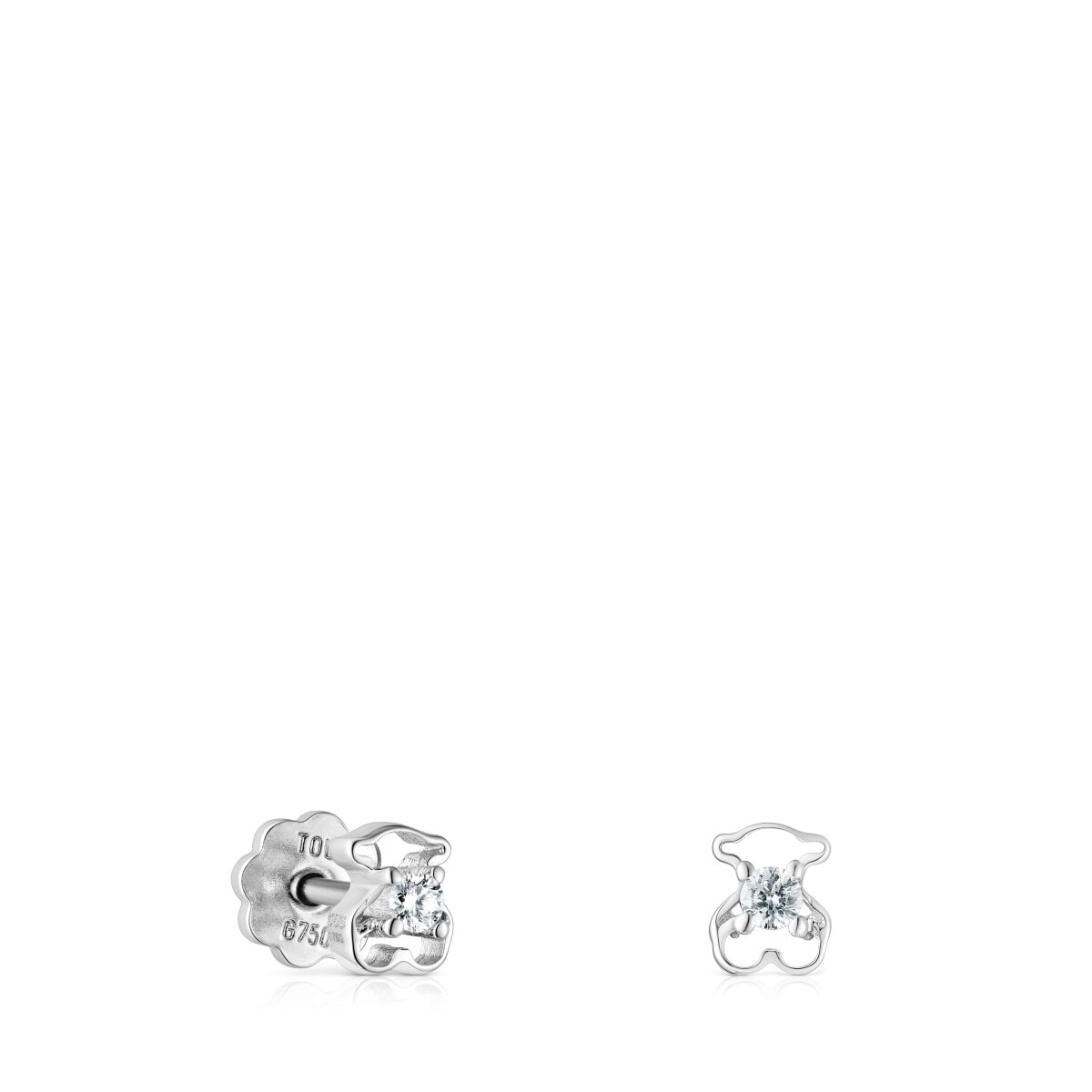 White gold Silueta earrings with diamonds