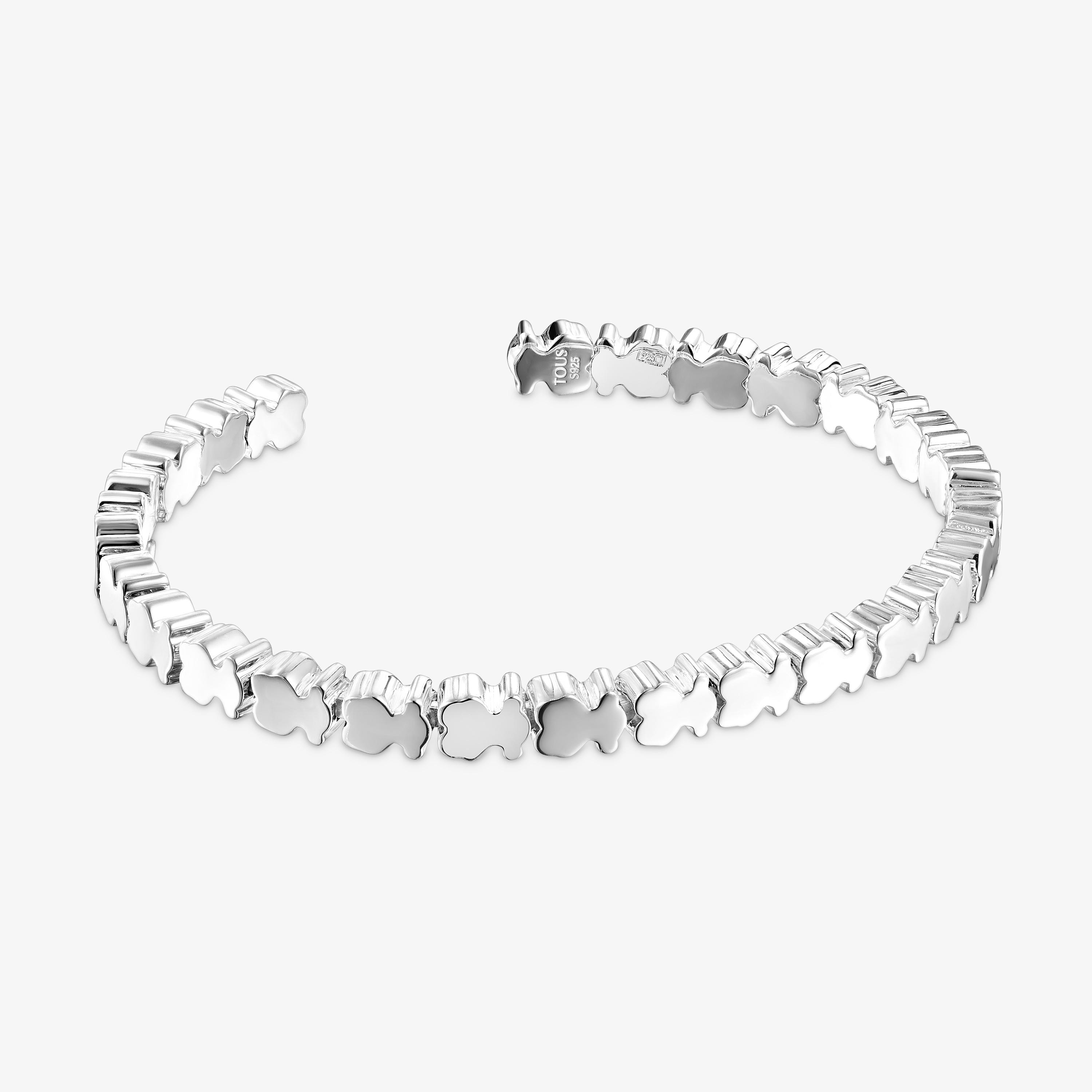 Silver Straight bears Bracelet