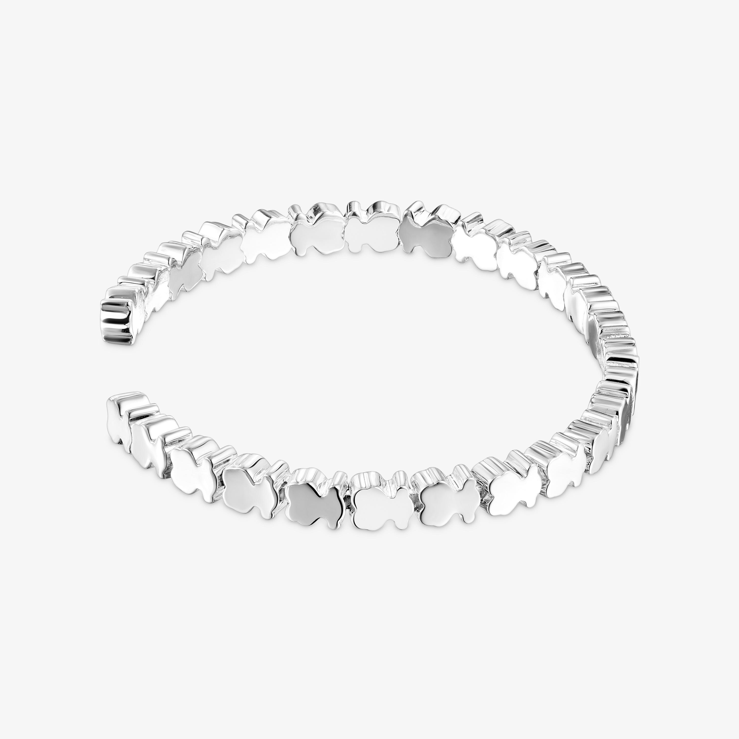 Silver Straight bears Bracelet