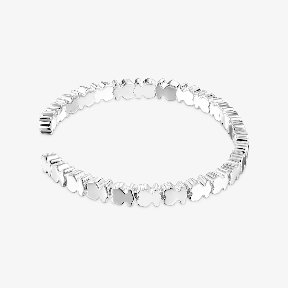 Pulsera osos de plata Straight