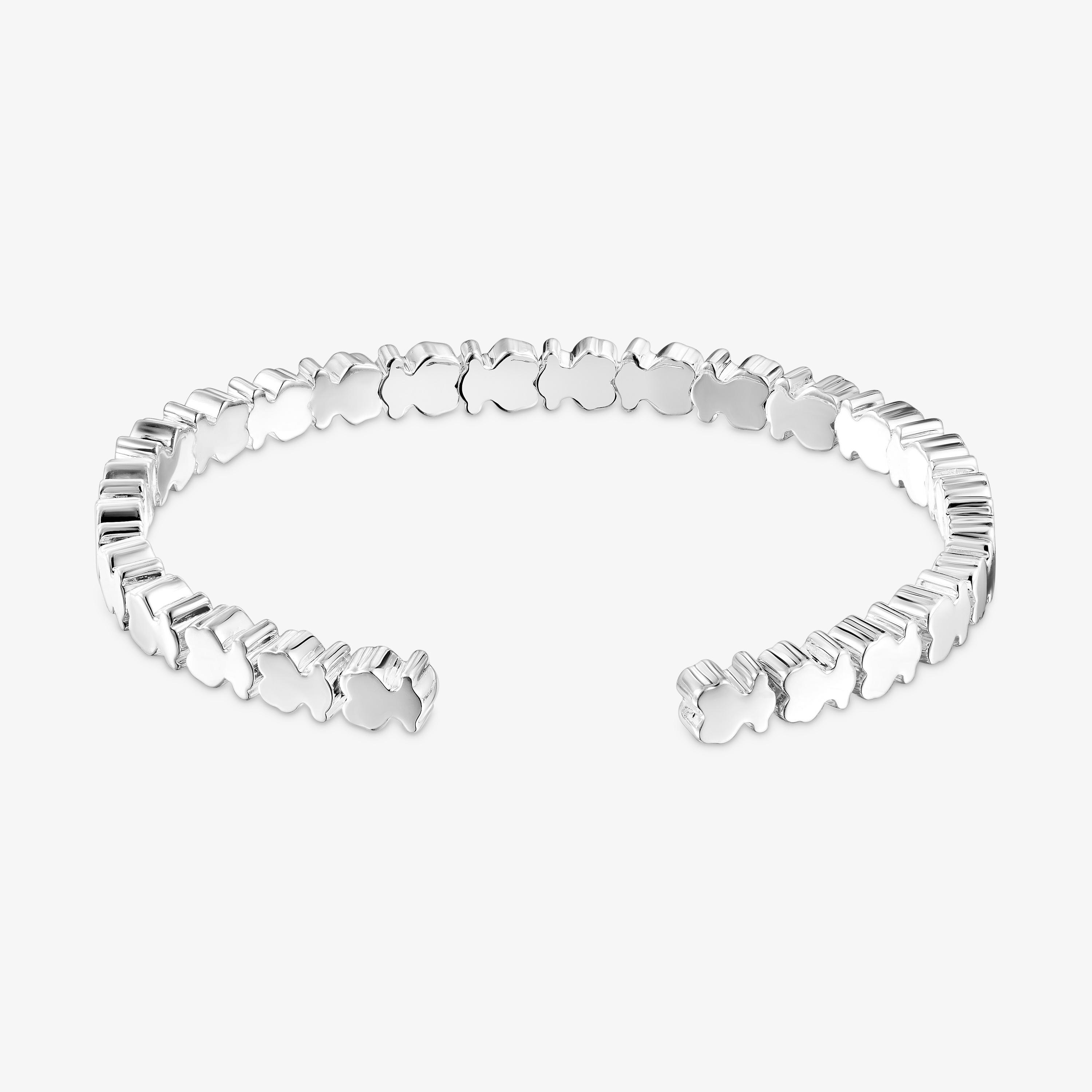 Silver Straight bears Bracelet