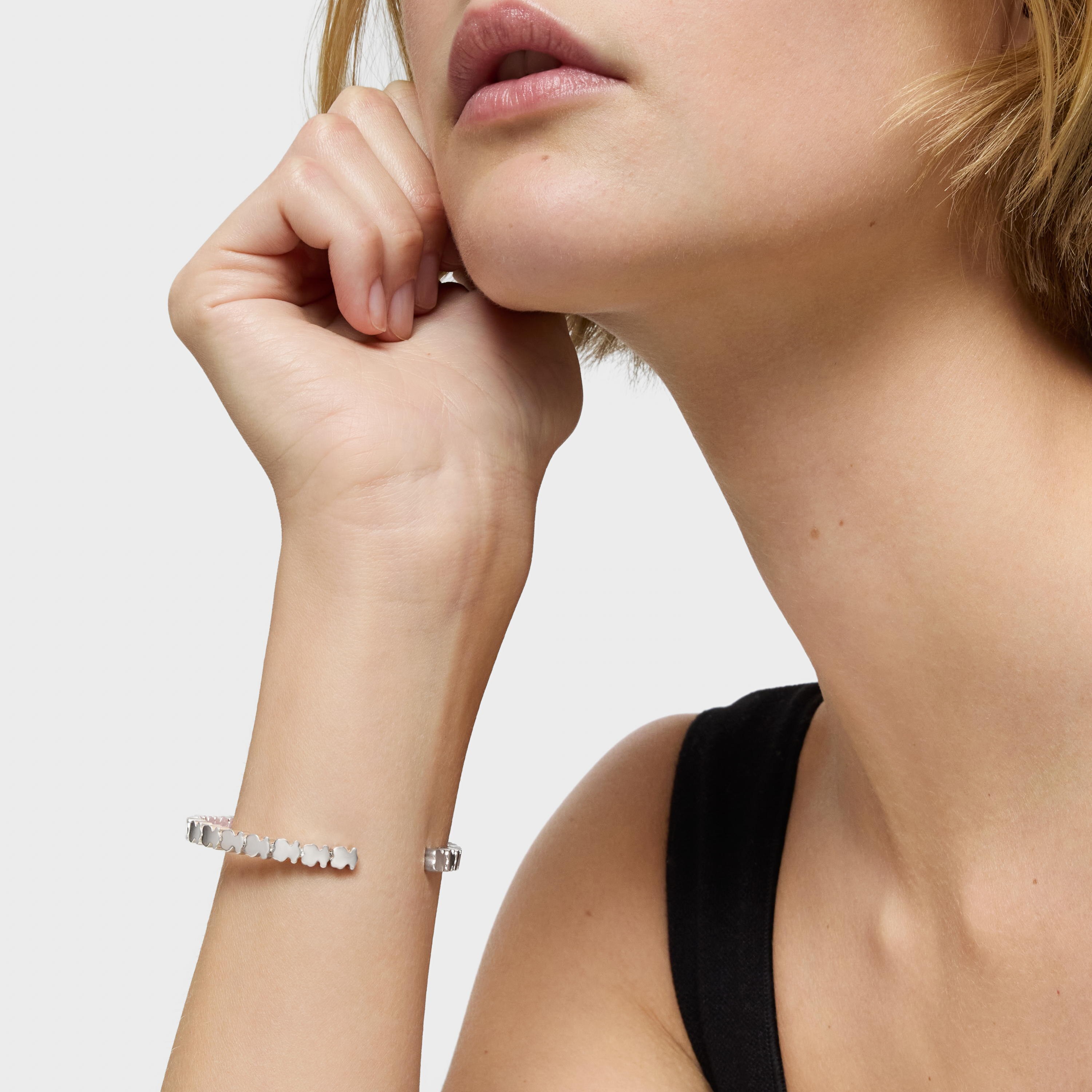 Silver Straight bears Bracelet
