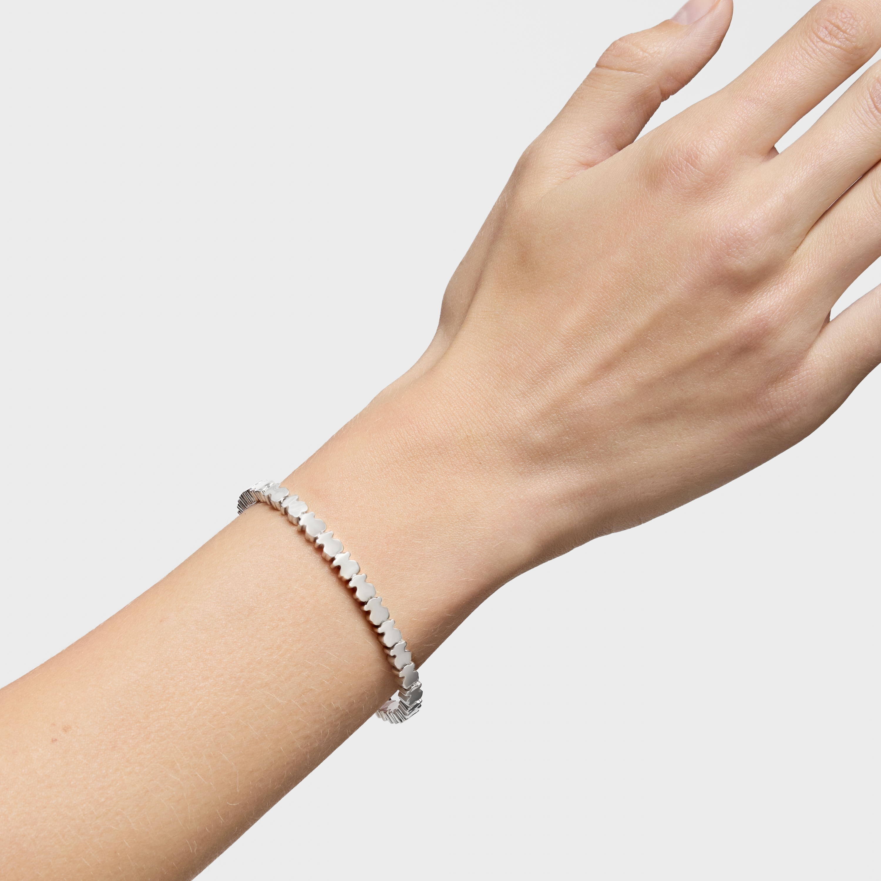 Silver Straight bears Bracelet