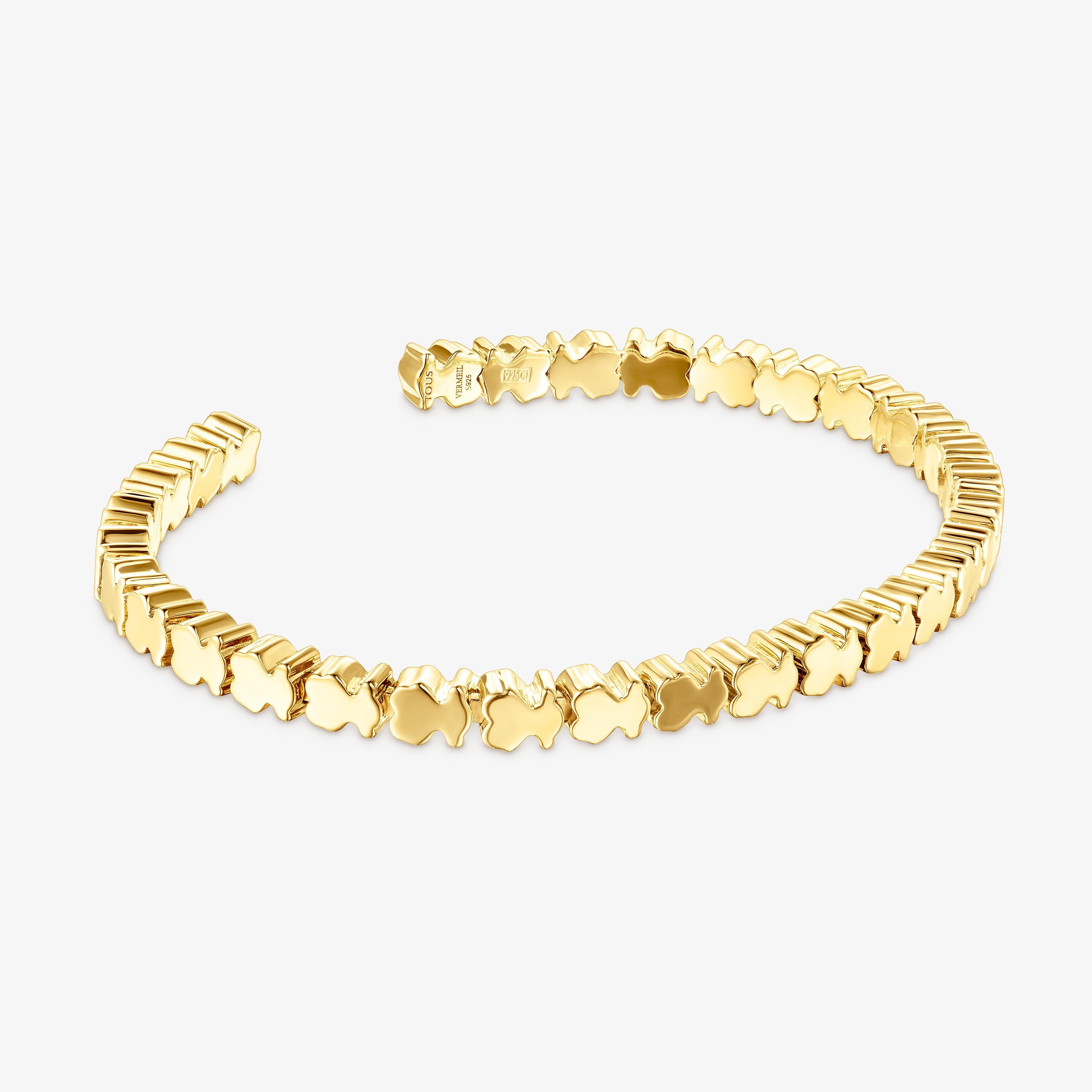 18K gold vermeil Straight bears Bracelet