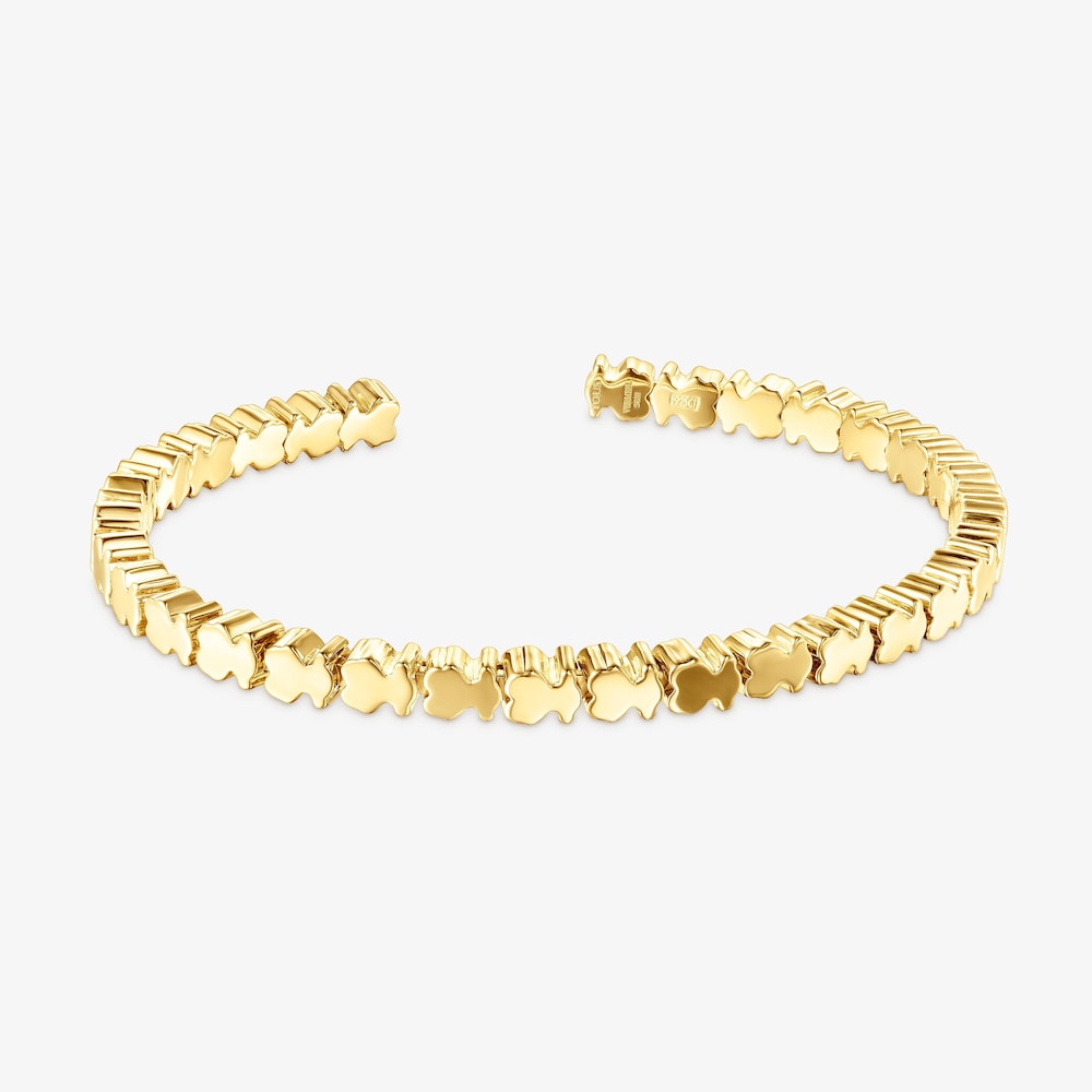 N&aacute;ramok z&nbsp;pozl&aacute;ten&eacute;ho striebra s&nbsp;medved&iacute;kmi Straight