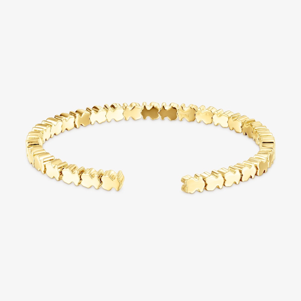 N&aacute;ramok z&nbsp;pozl&aacute;ten&eacute;ho striebra s&nbsp;medved&iacute;kmi Straight