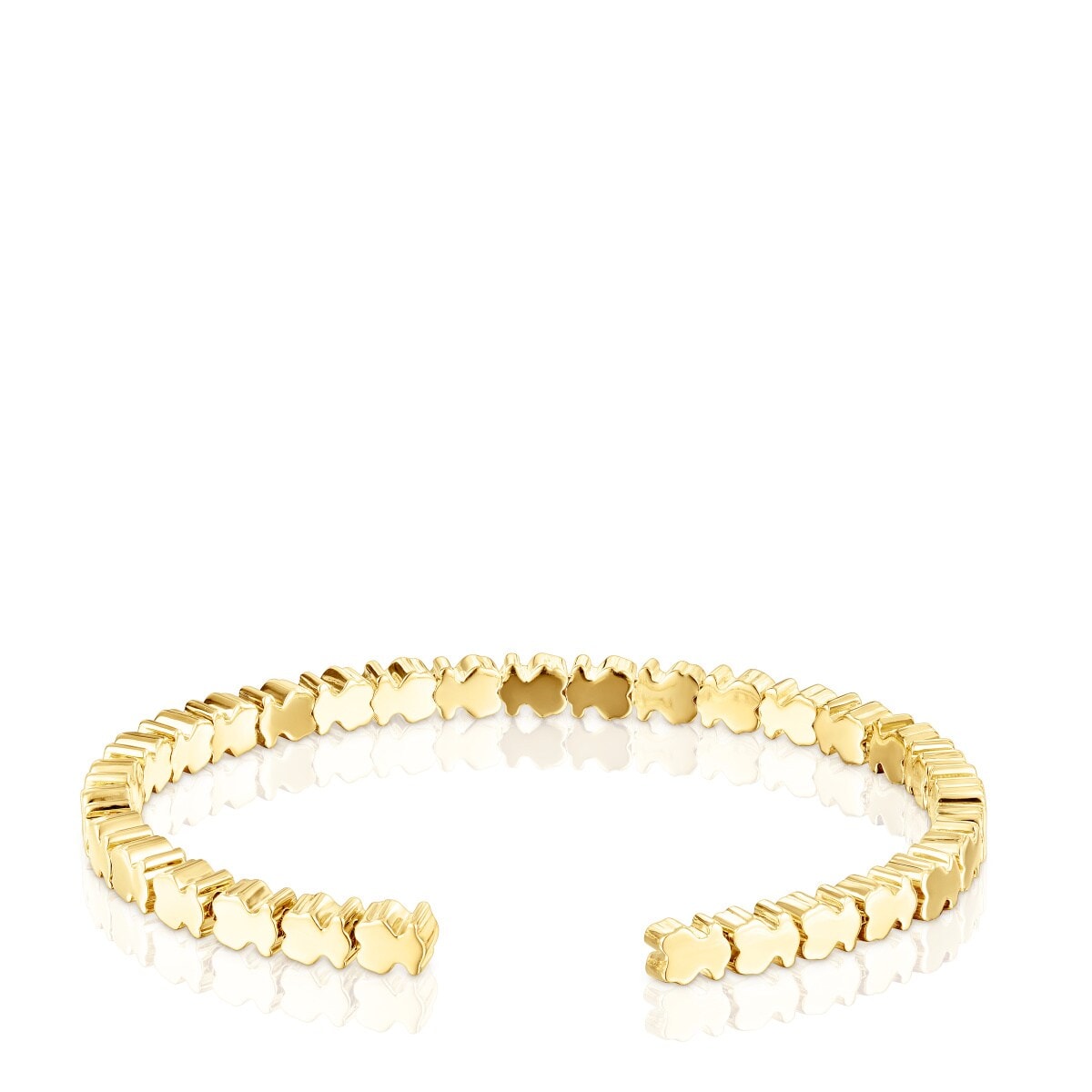Pulsera osos con baño de oro 18 kt sobre plata Straight