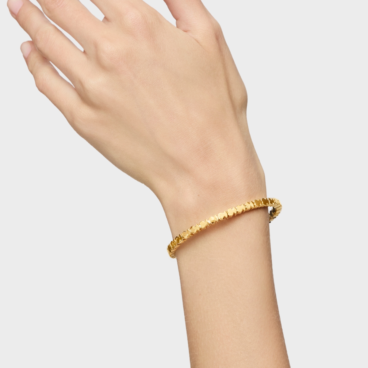 Pulsera osos con baño de oro 18 kt sobre plata Straight