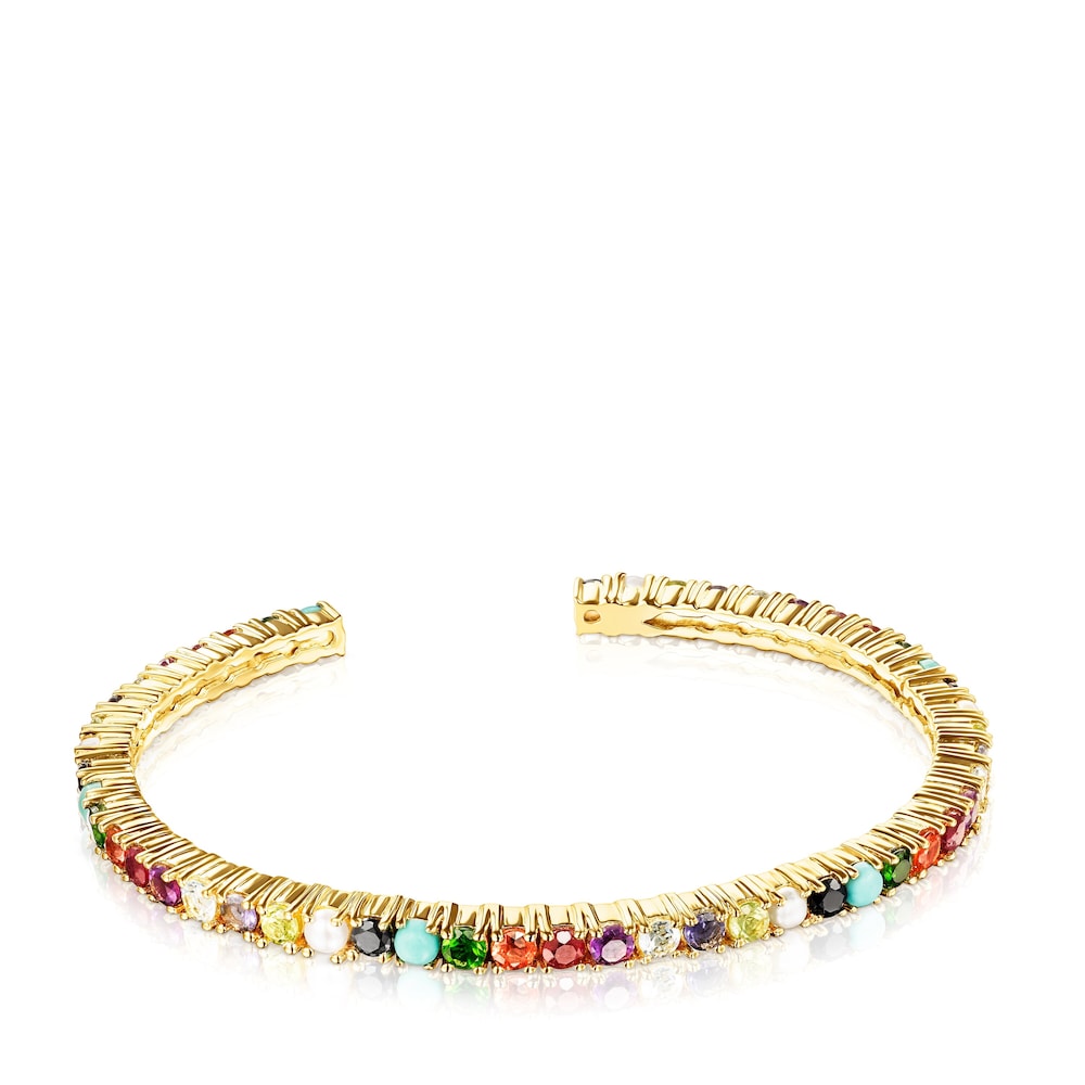 Tous Straight Color - Otwarta bransoletka z ż&oacute;łtego srebra Vermeil