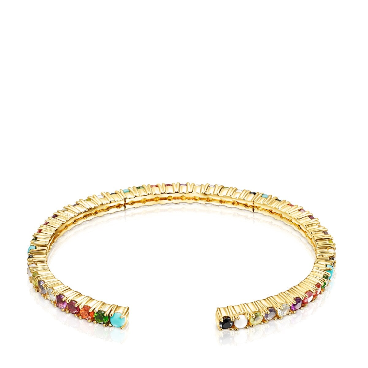 Pulsera con baño de oro 18 kt sobre plata y gemas Straight Color