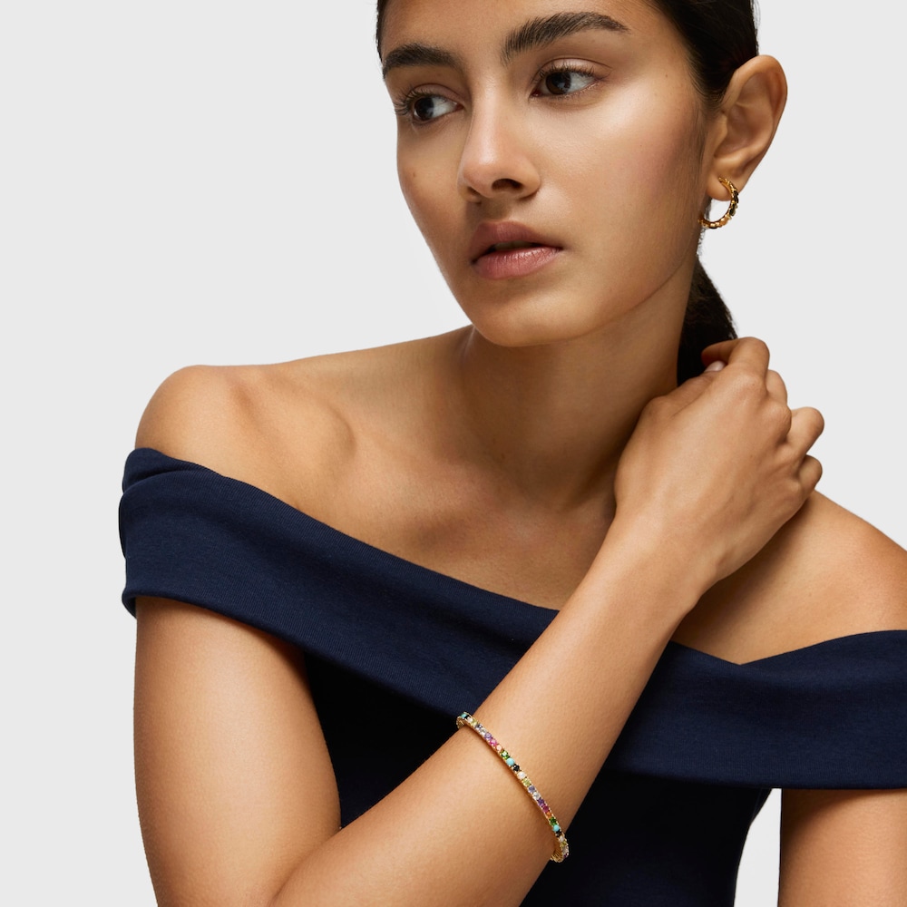 Tous Straight Color - Otwarta bransoletka z ż&oacute;łtego srebra Vermeil