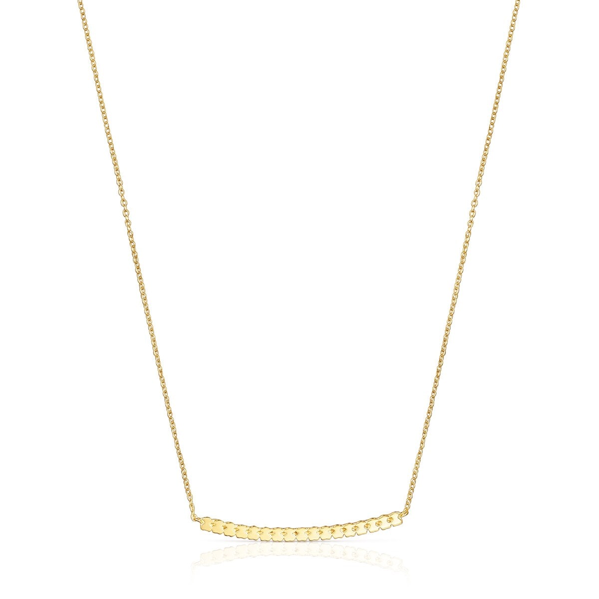 Tous - Collar Barra Con Baño De Oro 18 Kt Sobre Plata Straight - Dorado