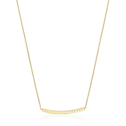 Collar barra con baño de oro 18 kt sobre plata Straight image number 0