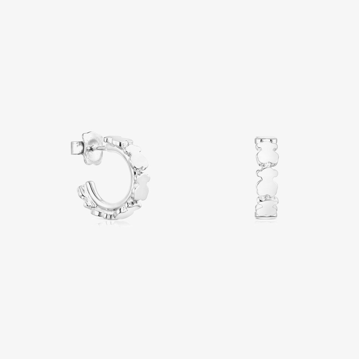 Tous - Pendientes Aro De Plata Straight - Plateado