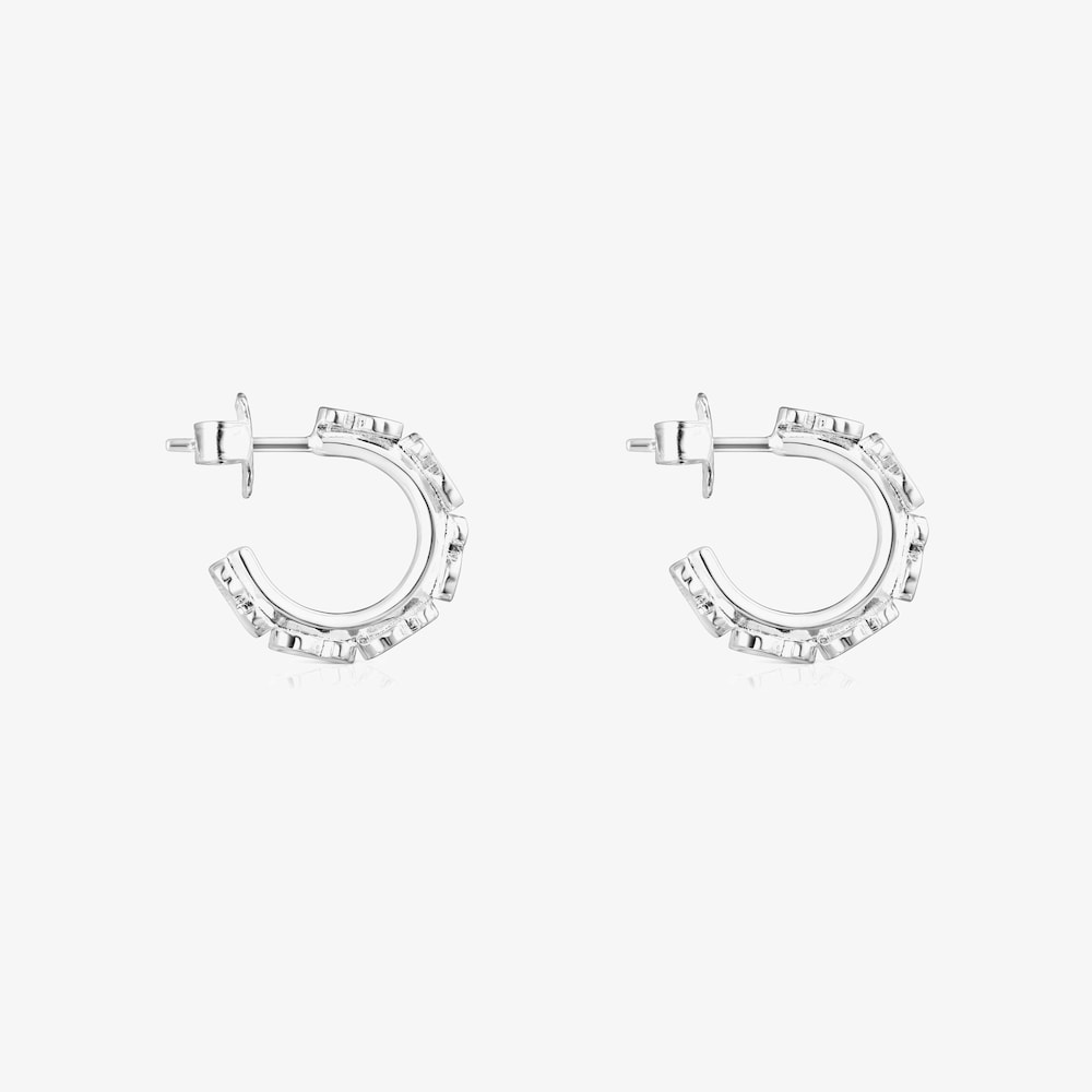 Pendientes aro de plata Straight