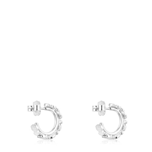 Silver Straight hoop Earrings