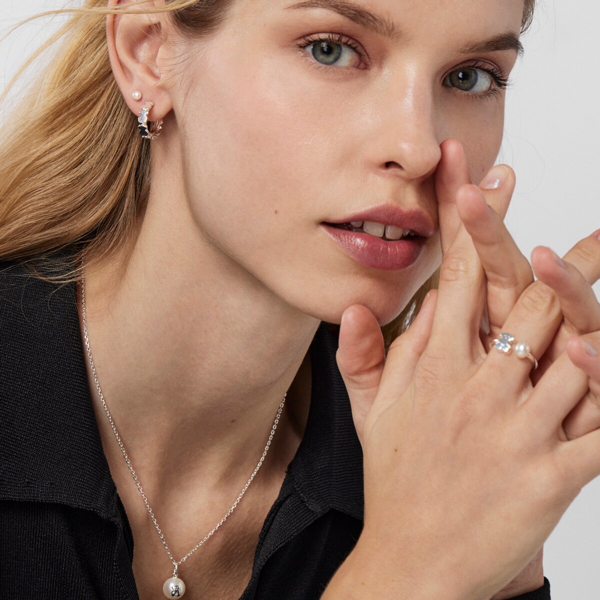 Pendientes aro de plata Straight