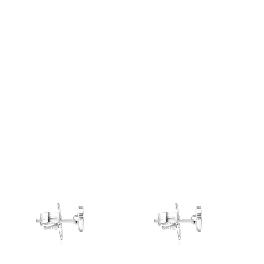 Silver Straight bear Earrings image number 1