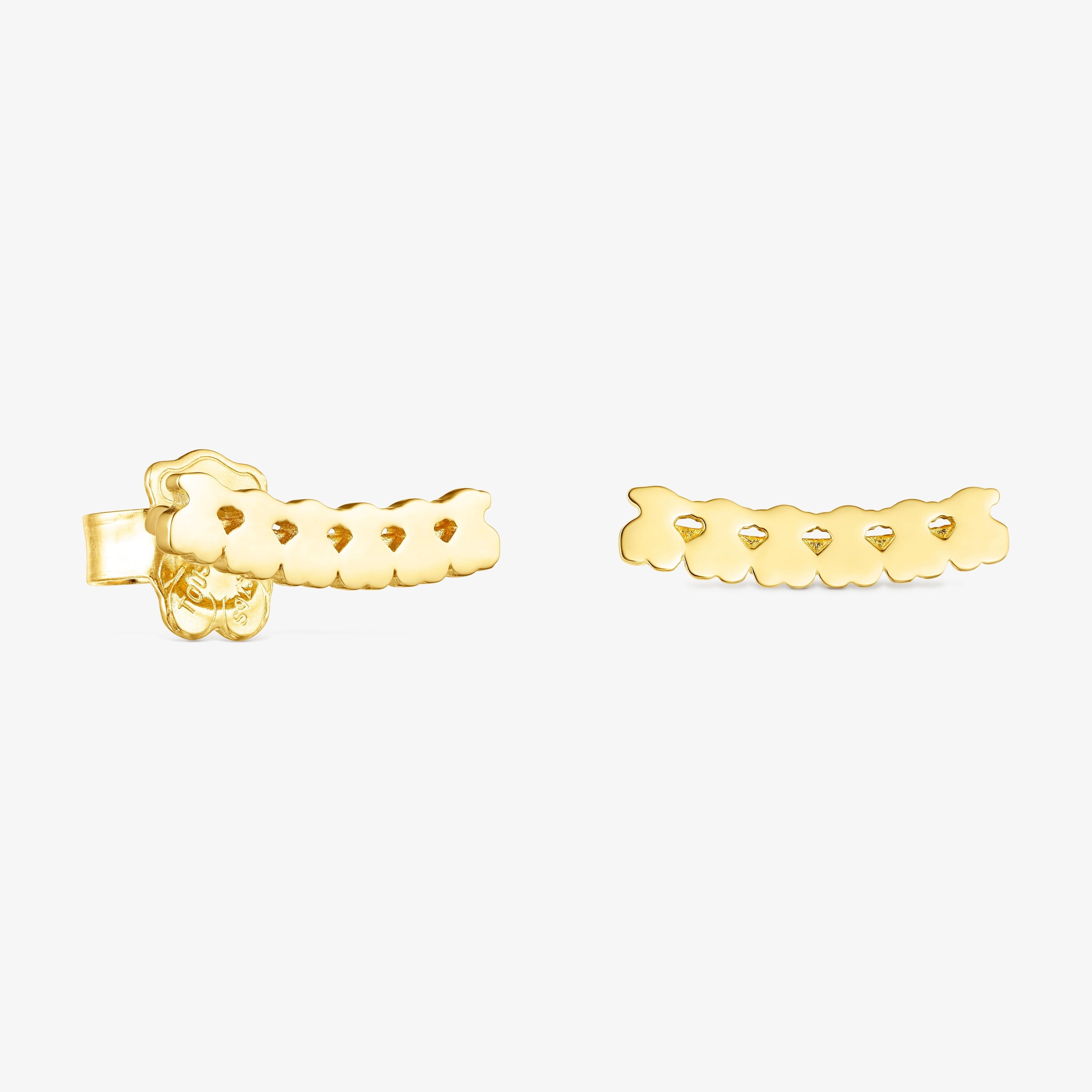 Silver vermeil Straight bears Earrings