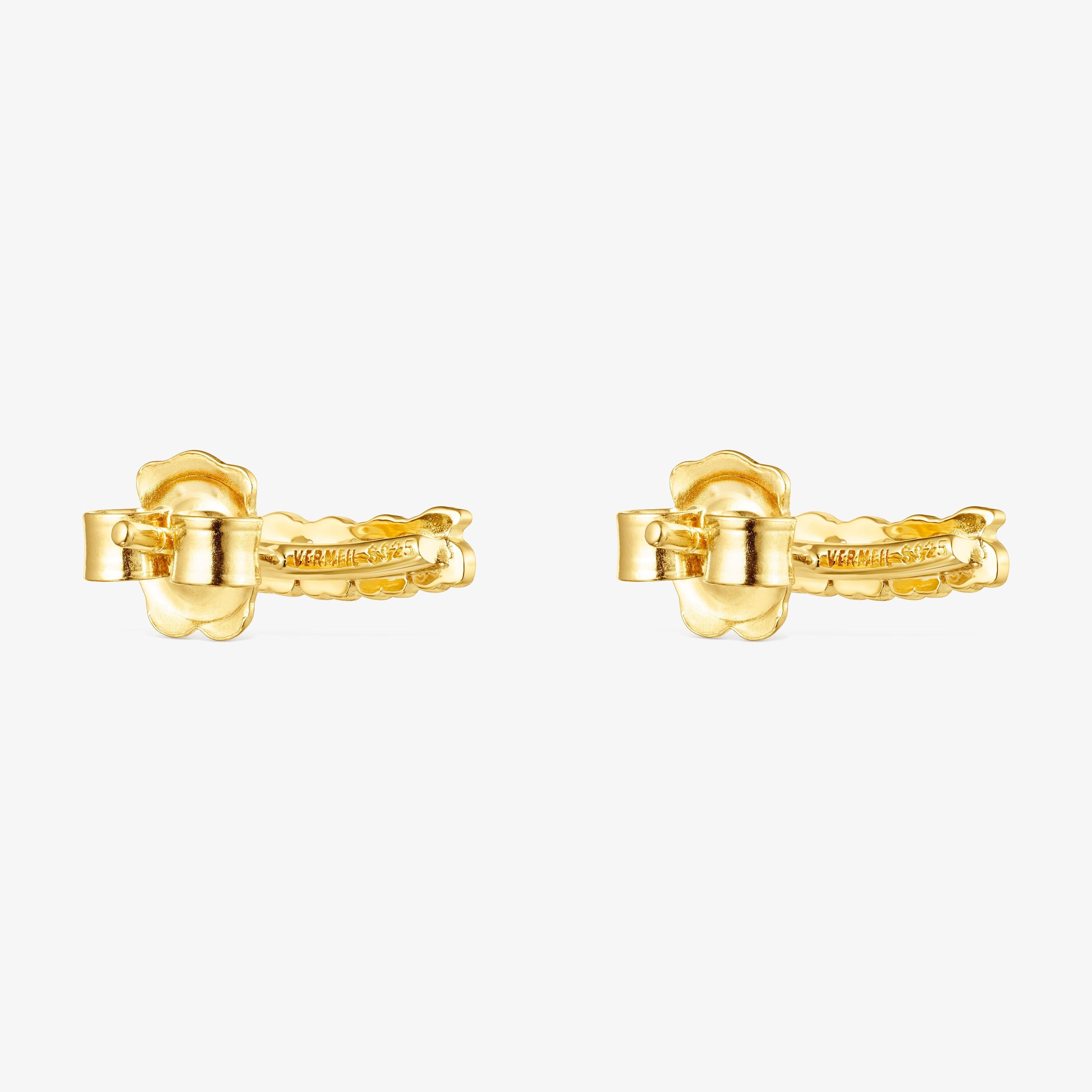 Silver vermeil Straight bears Earrings