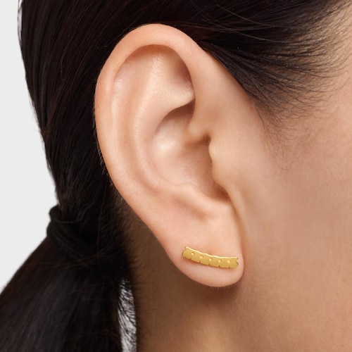 Silver vermeil Straight bears Earrings