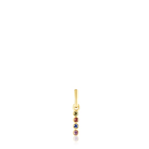 Gold Straight Color Pendant with Gemstones image number 0