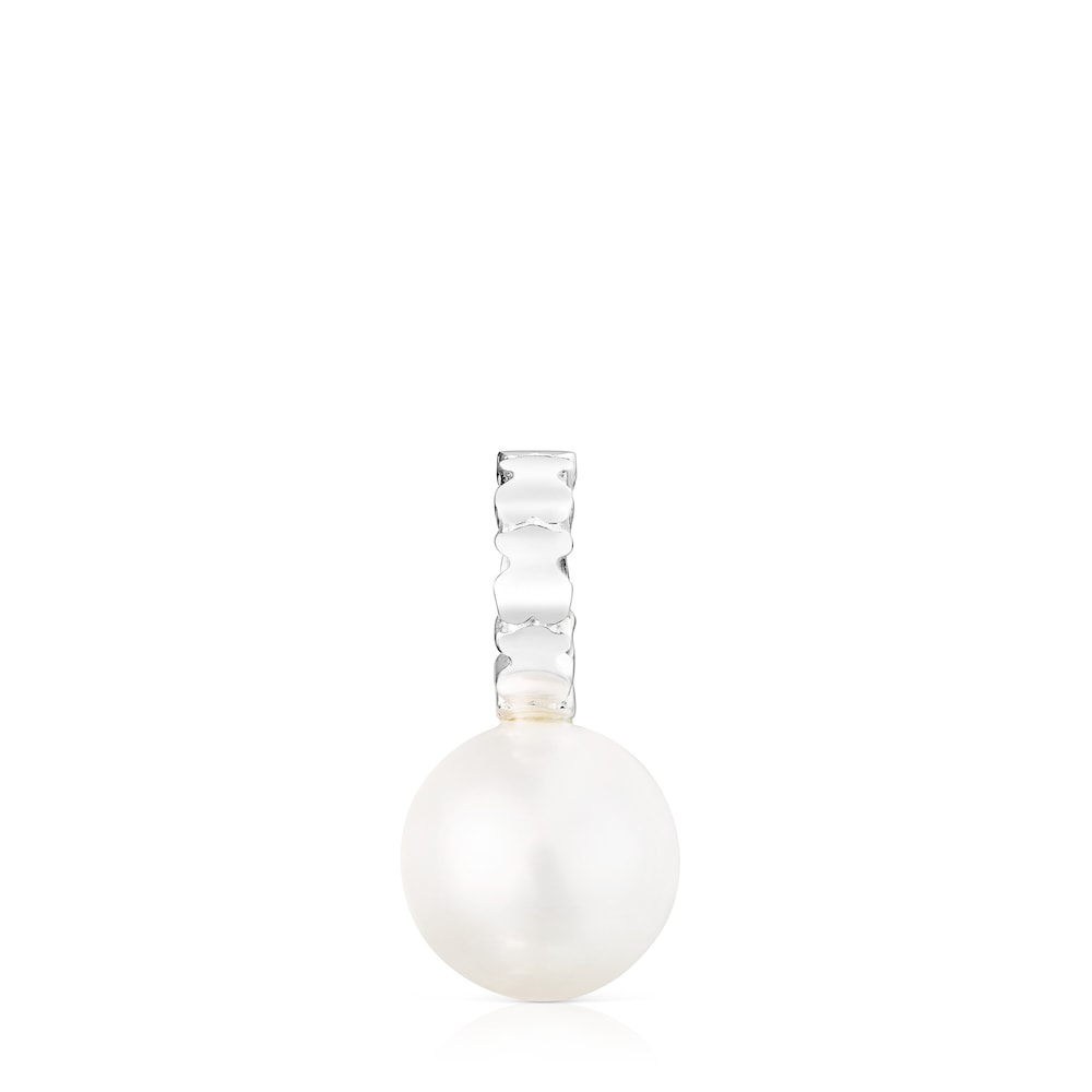 Silver Straight Pendant with Pearl