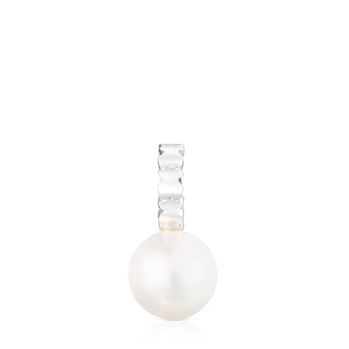 Silver Straight Pendant with Pearl
