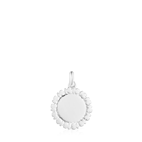 Silver Straight medallion Pendant