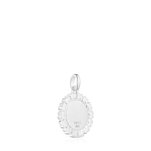 Silver Straight medallion Pendant