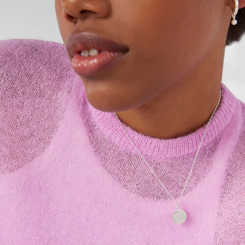 Silver Straight medallion Pendant