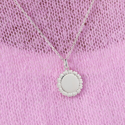 Silver Straight medallion Pendant
