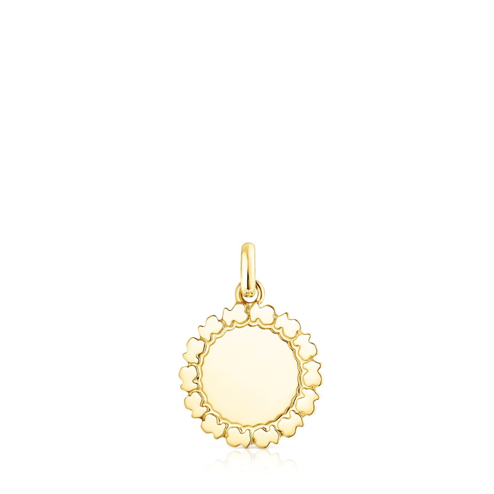 Pingente Straight medalha em Prata vermeil