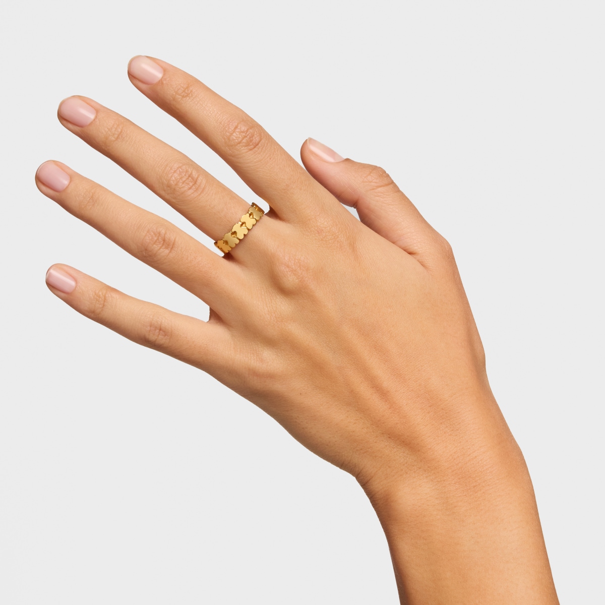 Anillo aro con baño de oro 18 kt sobre plata Straight
