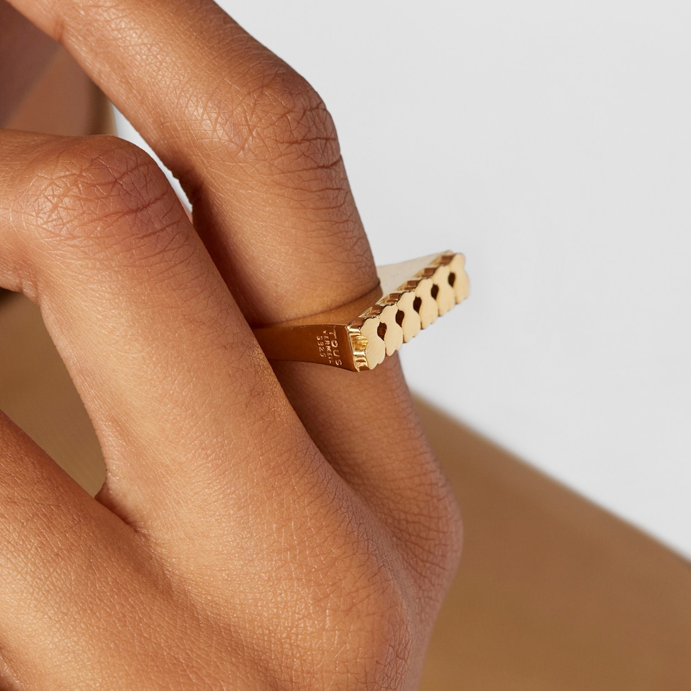 Anillo de plata vermeil Straight