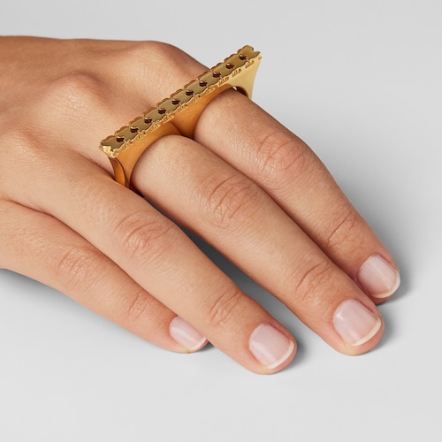 Silver Vermeil Straight double Ring