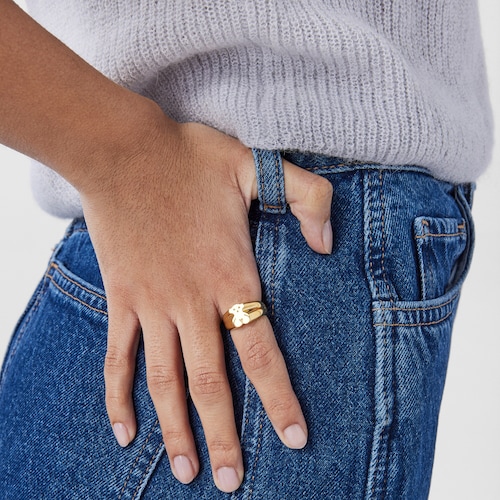 Sello oso con baño de oro 18 kt sobre plata Sweet Dolls