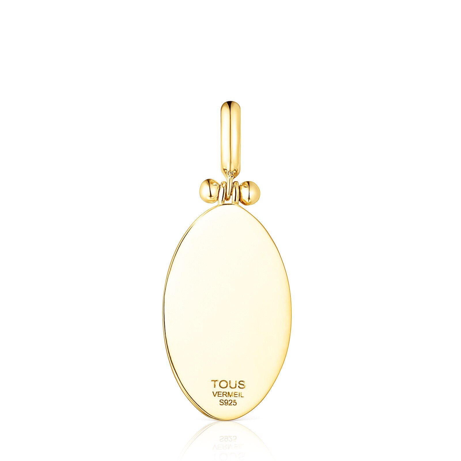 Silver Vermeil Cocktail Pendant with orange Glass